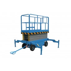 Подъемник ножничный передвижной 500 кг 6/8 м TOR SJY-0,5-6 AC/DC 220В сеть/аккумуляторный (Y) (1024429)