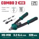 Комбинированный двуручный заклепочник Combo2-M10, 2 вида заклёпок, в кейсе KRAFTOOL 31181
