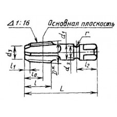 Метчик К 2(NPT) Р18 конический дюймовый м/р. (11.5 ниток/дюйм)