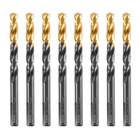 Сверло по металлу, 8,5 мм, HSS-Tin, Golden Tip, 8 шт. Denzel (717220)