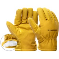 Утеплённые кожаные рабочие перчатки EXTREM Winter, XL (10) KRAFTOOL 1137-XL