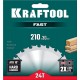 Пильный диск по дереву Fast, 210 х 30 мм, 24Т KRAFTOOL 36950-210-30