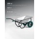 Тачка строительная MAXDrive-2, 110 л, 280 кг, двухколесная, с трубным усилителем, кузов 0,9 мм, полиуретановые колеса KRAFTOOL 39860