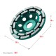 Двухрядная алмазная шлифовальная чашка Double, d 125 мм, INDUSTRIAL KRAFTOOL 33369-125