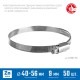 Хомут червячный Х-9Н 40 - 56 мм, накатная лента 9 мм, цинк, 50 шт ЗУБР 37807-56