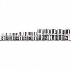 Набор головок Е-профиль Е4-Е24 14пр. на линейке 1/4, 3/8, 1/2 Licota TBS-11005