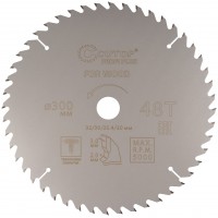 Диск пильный по дереву с тефлоновым покрытием 48Т, CUTOP Profi plus, 300 х 2,0/3,0 х 32/30/25,4/20 мм (75-30048Т)