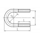 Болт-скоба стальная U 1 М8 (Fortisflex) (63122)