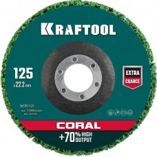 Диск полимерно-шлифовальный синтетический коралловый, 125 х 22.2 мм KRAFTOOL 36599-125