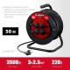 Силовой удлинитель на катушке 3 х 2.5 мм? 50 м ПВС 3500 Вт IP44 MIRAX 55051-50