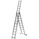 Лестница трехсекционная алюминиевая 10 ступеней, со стабилизатором СИБИН 38833-10