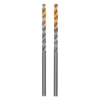 Сверло спиральное по металлу 2,5 x 57 мм, Р6М5, Golden Tip , 2шт. Denzel (718224)