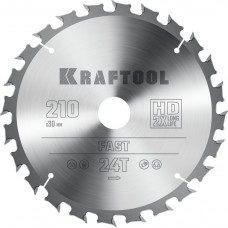 Пильный диск по дереву Fast, 210 х 30 мм, 24Т KRAFTOOL 36950-210-30