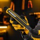 Нож, 25 мм, сменное лезвие, SK4, корпус из ABS + TPR, торцевой зажим Denzel (78908)