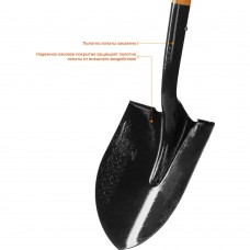 Штыковая лопата тип ЛСГ 290 х 210 х 1200 мм полотно 1.7мм закалено черенок из дуба высш. сорта с рукояткой Профессионал ЗУБР Профи-10 4-39530