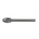 Борфреза овальная 10x16x60 мм, VHM, DC, форма E (серия 900605) GARWIN INDUSTRIAL 900605-101660