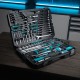 Набор инструментов, 1/4, 1/2, CrV, 120 зубьев, 115 предметов Gross