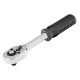 Ключ-трещотка 1/4, 45 зубьев, с быстрым сбросом, CrV, хром Сибртех