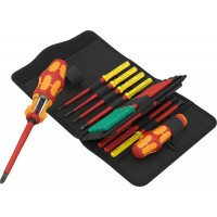 Набор насадок с отвёрткой-битодержателем c трещоткой, 17 пр. Kraftform Kompakt VDE 17 RA 1 Tool Finder WE-006618