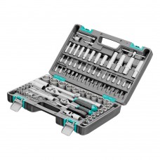 Набор инструментов, 1/2, 1/4, CrV, пластиковый кейс 94 предмета Stels