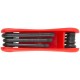 Ключи TORX 8 шт. CrV Т9-Т40 складные, пластиковый держатель