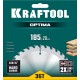 Пильный диск по дереву Optima, 185 х 20 мм, 36Т KRAFTOOL 36951-185-20