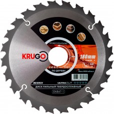 Пильный диск 180 x 2.2/1.4 x 24T x 30mm KRUGO (WA180024)