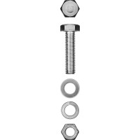 Болт с гайкой и шайбами M6 x 40 мм, цинк, 8 шт ЗУБР DIN 933 303436-06-040