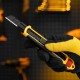 Нож, 18 мм, сменное лезвие, SK4, корпус из ABS + TPR, торцевой зажим Denzel (78903)
