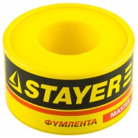 ФУМ лента 0,075 мм х 25 мм х 10 м, плотность 0,40 г/см3 STAYER 12360-25-040
