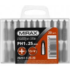Биты PH1, 25 мм, 20 шт MIRAX 26251-1-25-20