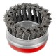 Щетка для УШМ Heavy Duty, 80 мм, М14, чашка, крученая проволока 0.5 мм Matrix (74670)