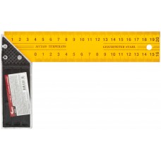 Угольник столярный желтый 200 мм (19381)