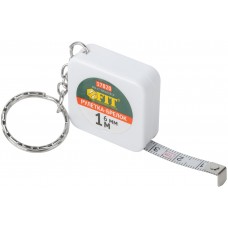 Рулетка-брелок 1 м x 6 мм, белая квадратная