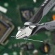 Бокорезы для электроники ESD, антистатические, острая головка, маленькая фаска, 130 мм, 2-комп ручки (KN-7732130ESD)