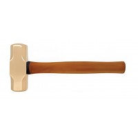 Кувалда тупоносая 4,5 кг AlCu рукоятка дерево искробезопасная 191B-1026, HORTZ