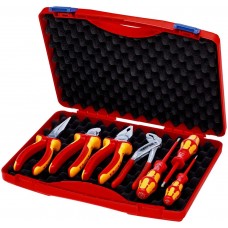 Чемодан c инструментом пластиковый VDE 7 пр. Electro 2 RED KN-002115