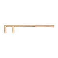 Ключ вентильный с круглым сечением П-образный 50х400 искробезопасный сплав BeCu 176-50, HORTZ