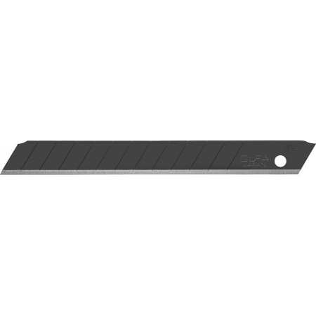 Черные сегментированные лезвия EXCEL BLACK 9 мм, 50 шт, в пластиковом кейсе + блистер, особо острые OLFA OL-ABB-50B
