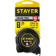 Рулетка с двумя фиксаторами BlackMax 8 м х 25 мм Professional STAYER 3410-08