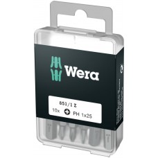 Набор бит PH 1 x 25 мм 10 шт 1/4 C6.3 серия 851/1 Z DIY 10 PH 1 Wera WE-072400