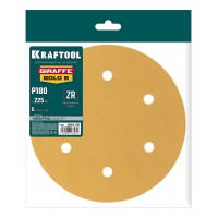 KRAFTOOL Giraffe GOLD-6 225 мм, Р180, шлифовальный круг на липучке, 6 отв. (35652-180)