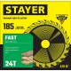 Диск пильный по дереву Fast, 185 x 30/20 мм, 24Т, быстрый рез STAYER 3680-185-30-24_z01