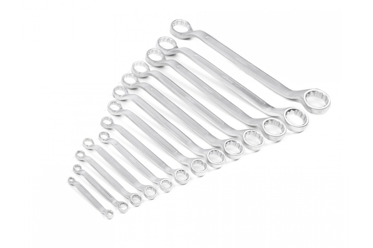 Набор ключей накидн.двуст.13шт. (6-41) хром.HORTZ