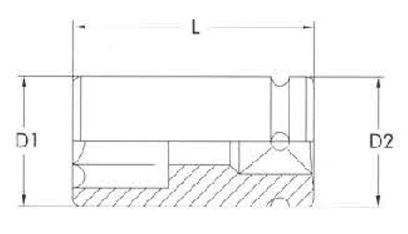 Головка торцевая 12-гранная ударная глубокая 1/2 15 мм Licota A4215WL