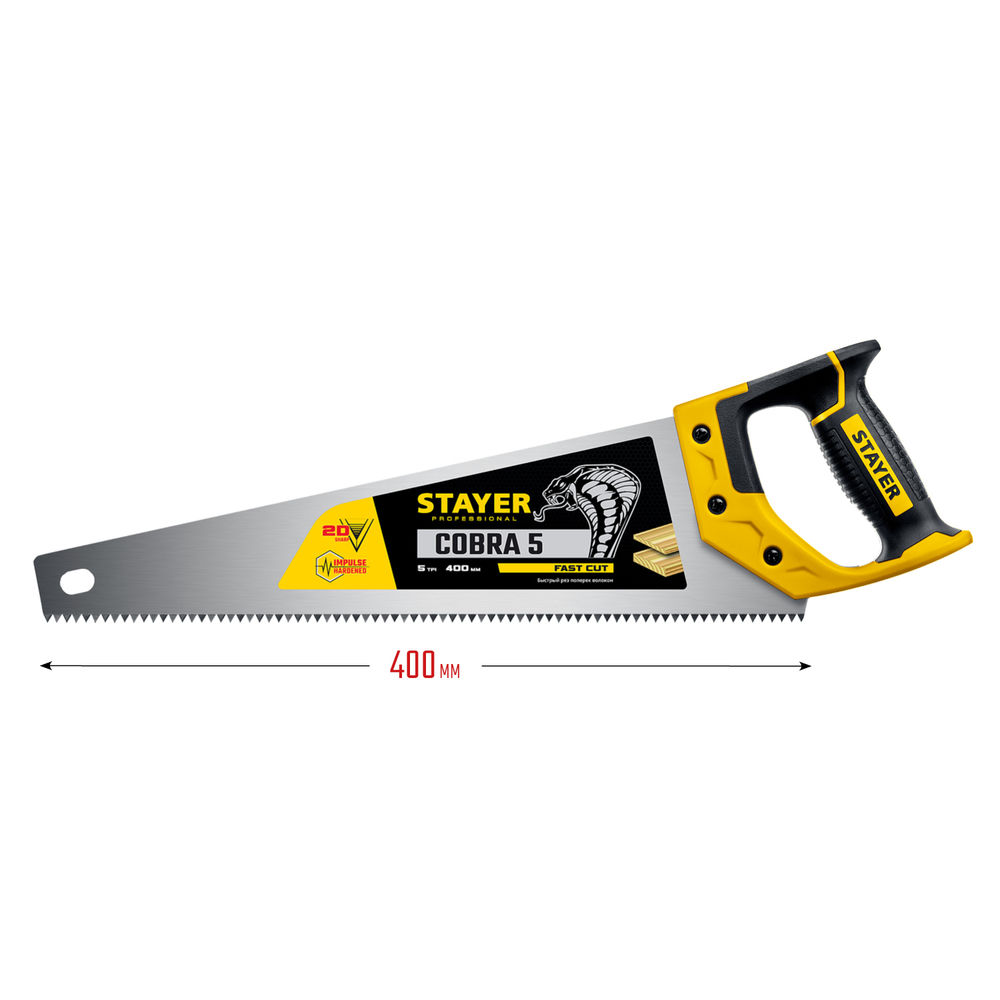 Ножовка по дереву Cobra 5, 400 мм STAYER Professional 1506-40_z02