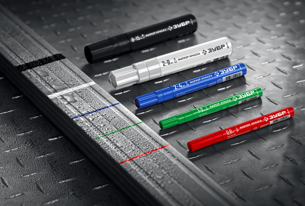 Маркер-краска МК-400 синий, 2-4 мм ЗУБР 06325-7