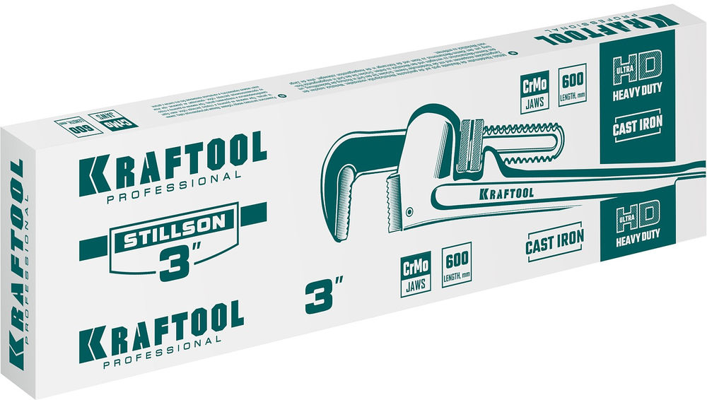 Ключ разводной трубный STILLSON, 3, 600 мм (2727-60) KRAFTOOL