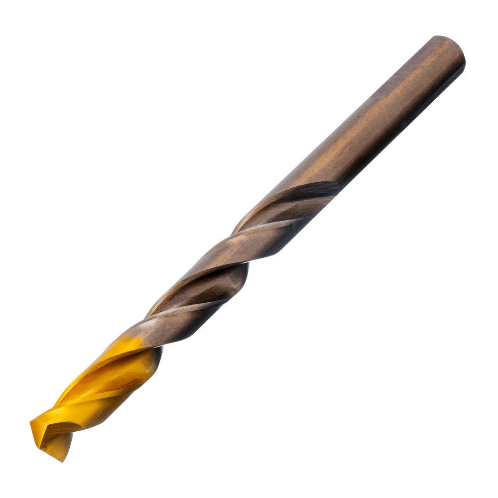 Набор сверл по металлу, 1-10 мм, Р6М5К8-TiN, Golden Tip, 19 шт Denzel (723008)