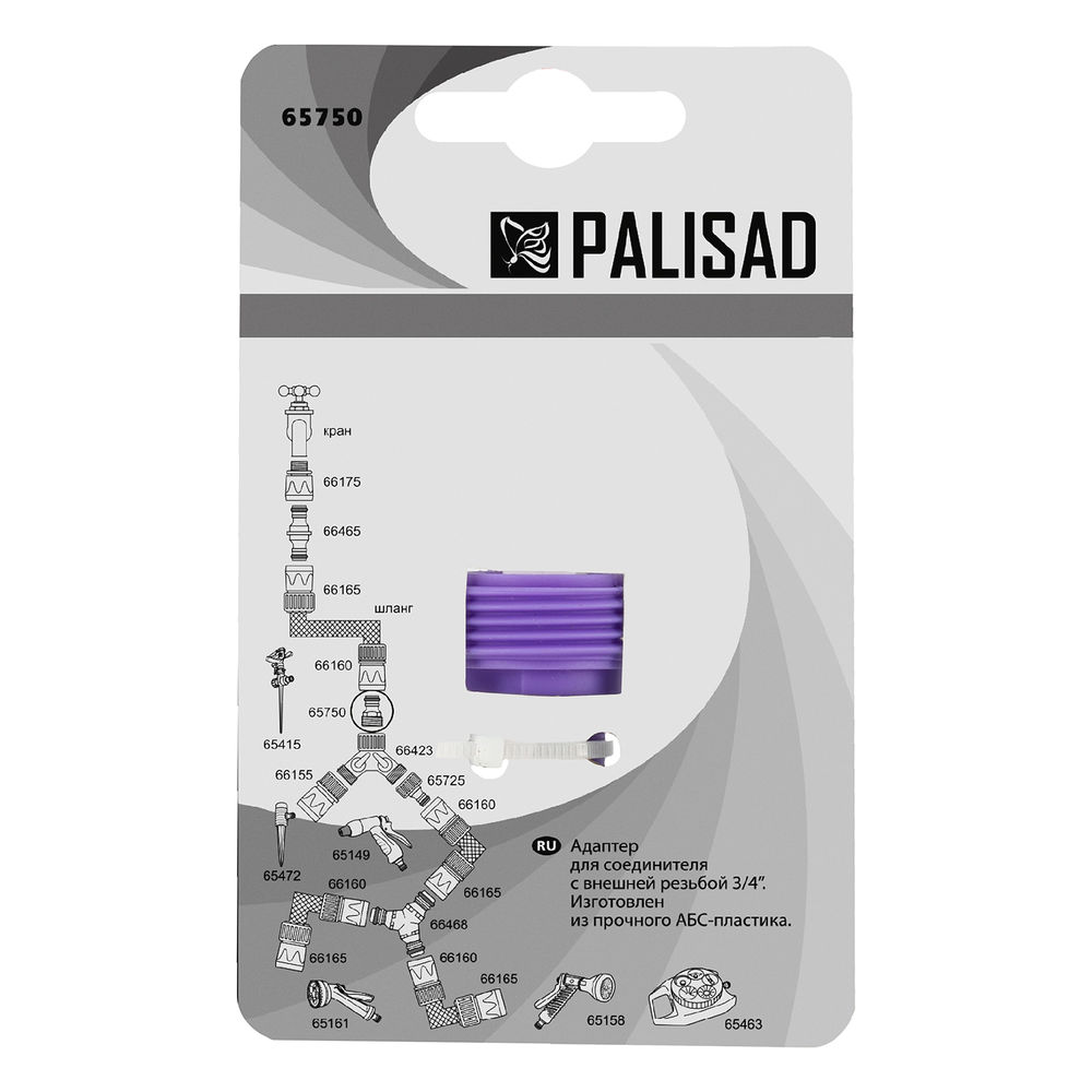 Адаптер пластмассовый, 3/4, внешняя резьба Palisad (65750)